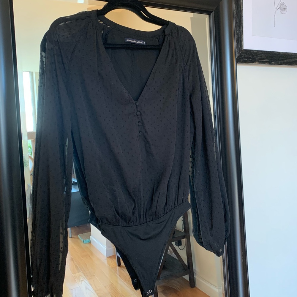 Abercrombie & Fitch black long sleeve bodysuit